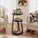 17 Stories Vernestine Round End Table Side Table with 3-Tier Shelves ...